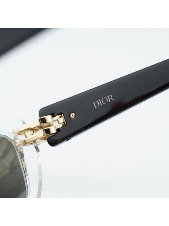 Dior CDIOR B2U 89A4 Women Sunglasses Transparent Cat Eye Frame, Silver Lenses main image 5